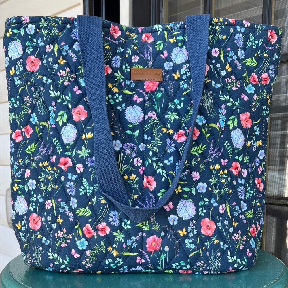 Maison d’Hermine Large Tote in Just Floral Blue